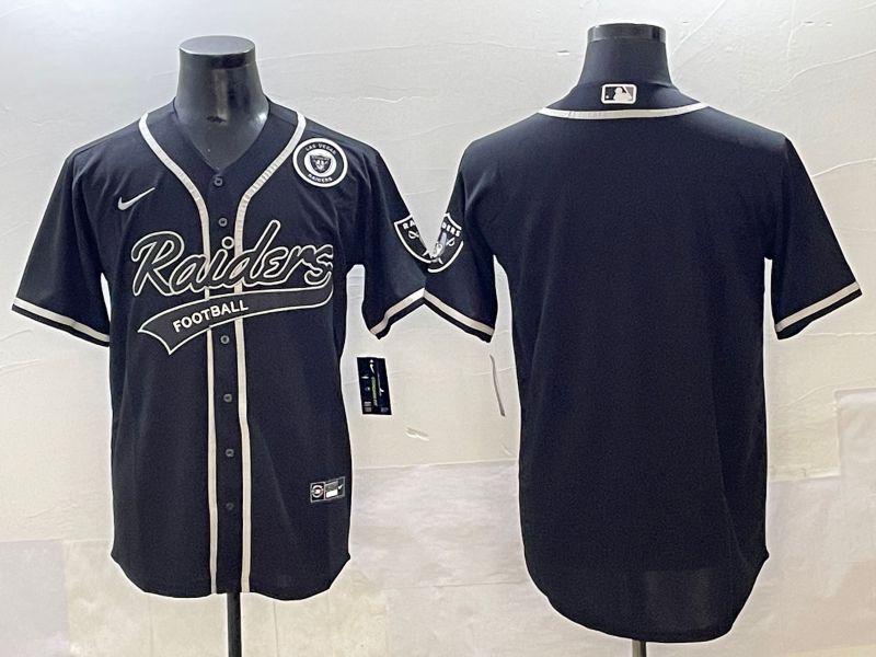 Men 2025 Oakland Raiders Blank Black Joint Name Nike Limited NFL Jersey style 34